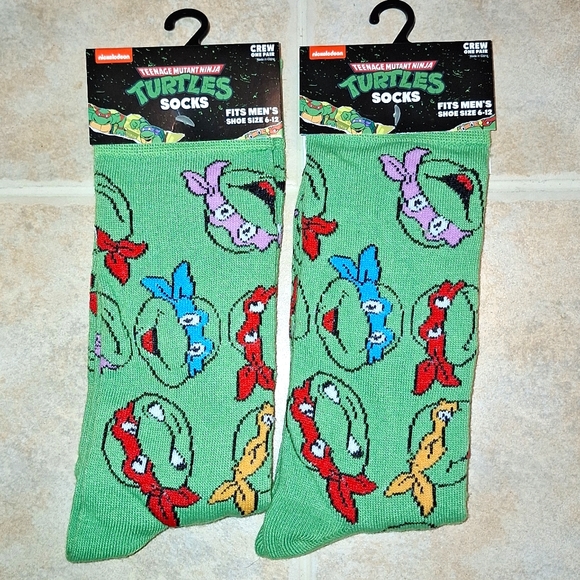 Nickelodeon Teenage Mutant Ninja Turtles Crew Socks - Picture 2 of 4